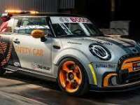 The MINI Electric Pacesetter first JCW Inspired MINI FIA Formula E Safety Car.