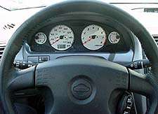steering wheel and gauges