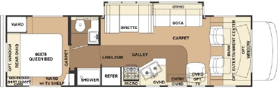 2006 Forest River Sunseeker 3100SS Floorplan