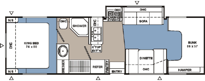 Compare Floorplans of 2007 Winnebago Outlook 31C 2007 Itasca Cambria ...