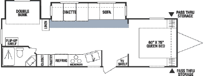 2007 K-Z Spree 320BHS Floorplan